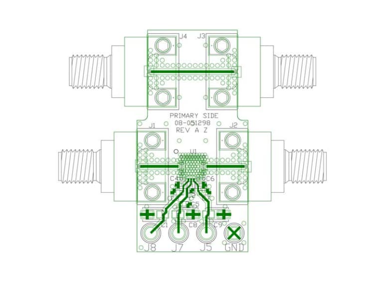 Location Circuit - Analog Devices Inc. ADMV8420-EVALZ Evaluation Board